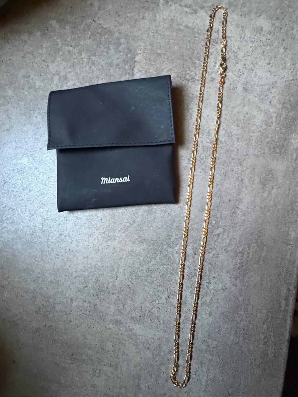 NWOT Men’s 3mm 22 inch Miansai Gold Vermeil Figaro Chain Necklace $225 Retail